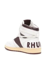 RHUDE LOGO HIGH TOP SNEAKERS