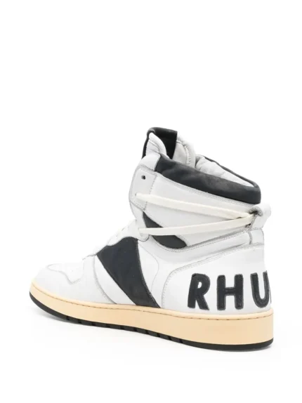 RHUDE COLOUR BLACK HIGH TOP SNEAKERS