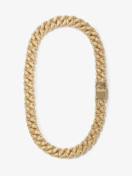 RHUDE PAISLEY CUBAN LINK NECKLACE