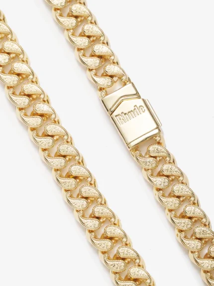RHUDE PAISLEY CUBAN LINK NECKLACE