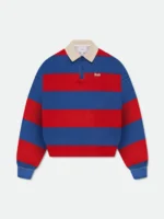 RHUDE STRIPED PIQUE POLO