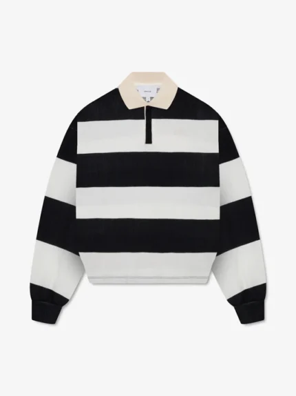 RHUDE STRIPED PIQUE POLO