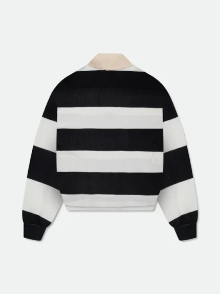 RHUDE STRIPED PIQUE POLO