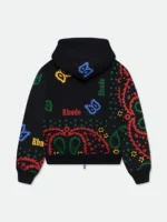 RHUDE BANDANA PRINT FULL-ZIP HOODIE