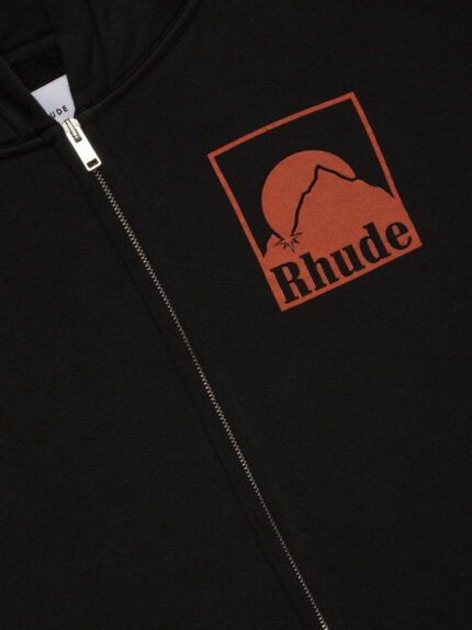 RHUDE MOONLIGHT BADGE FULL-ZIP HOODIE
