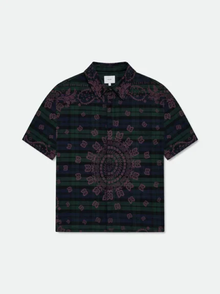 RHUDE PAISLEY FLANNEL BOXY SHIRT