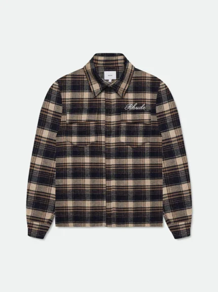 RHUDE SCRIPT LOGO FLANNEL