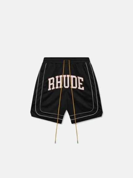 RHUDE BAGGY COLLEGIATE LOGO SHORT
