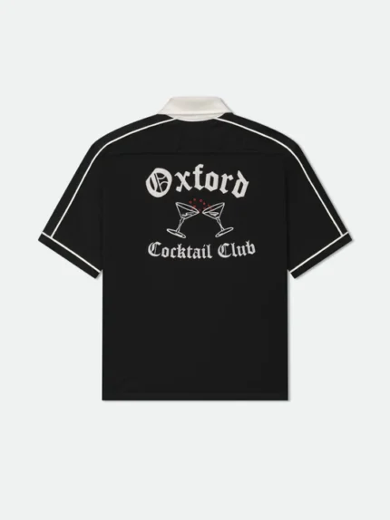 RHUDE OXFORD COCKTAIL CLUB BOWLING SHIRT