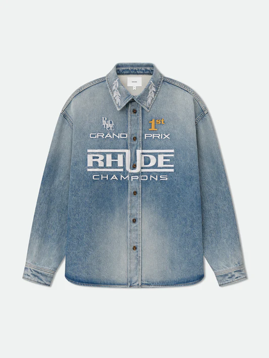 RHPF25SR01741_TIRE_DENIM_OVERSHIRT-OXFORD_INDIGO_TAN_1 RHUDE TIRE DENIM OVERSHIRT