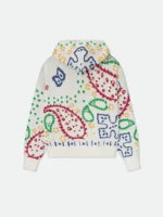 MULTI BANDANA KNIT ZIP UP HOODIE