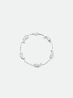 RHUDE TEARS OF JOY BRACELET — 14K WHITE GOLD/MOTHER OF PEARL