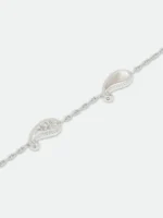 RHUDE TEARS OF JOY BRACELET — 14K WHITE GOLD/MOTHER OF PEARL